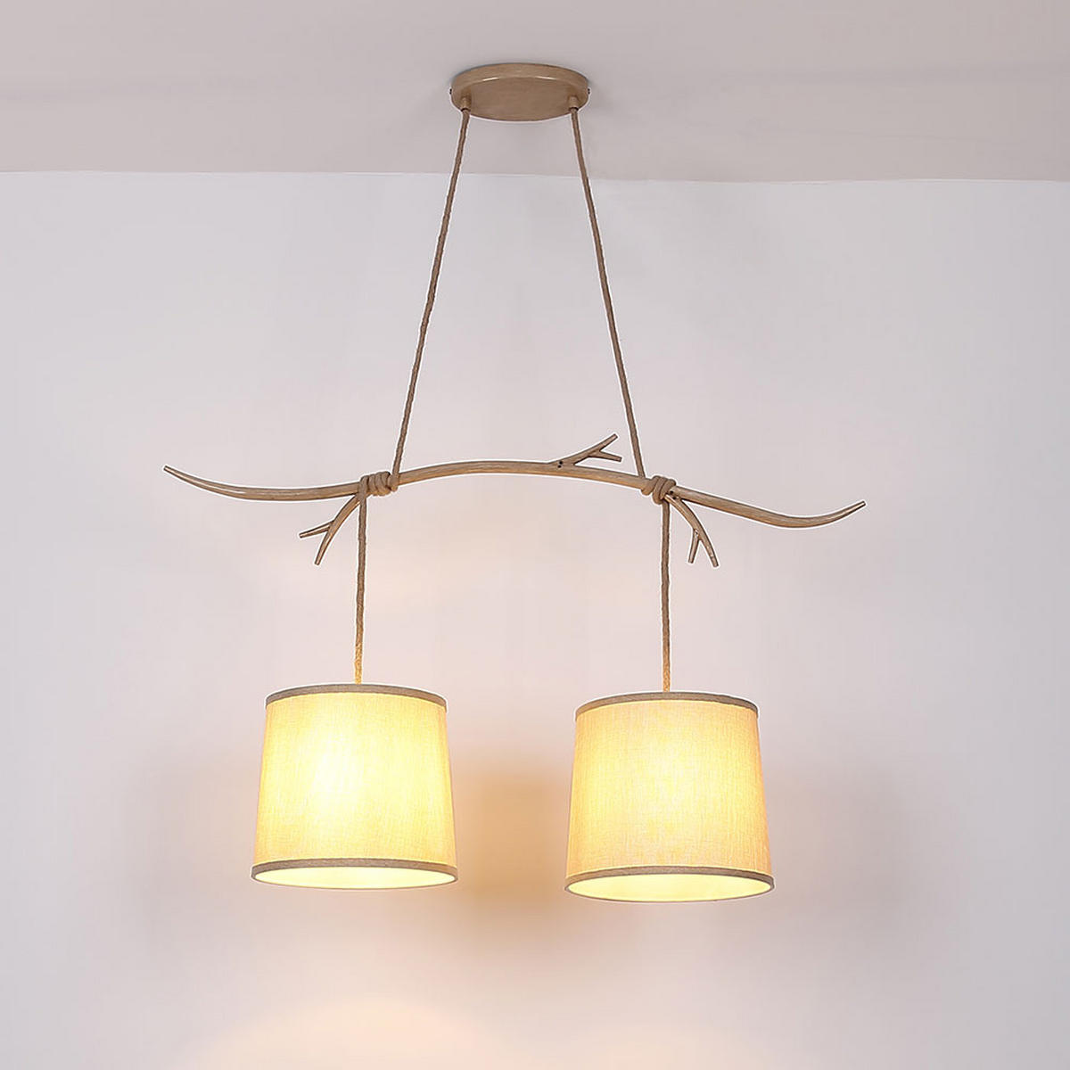 HÄNGELEUCHTE LIVO Metall Braun - Braun, Metall (90/25/120cm)