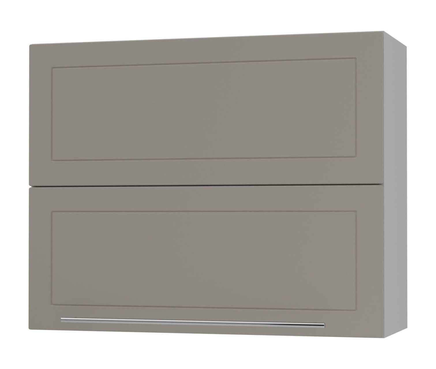 KÜCHENHÄNGESCHRANK Kvantum W8B/90 Beige Matt / Grau Matt 90 / 32,5 / 72cm - Beige/Grau, Holz/Holzwerkstoff (90/72/36cm) - Feldmann-Wohnen