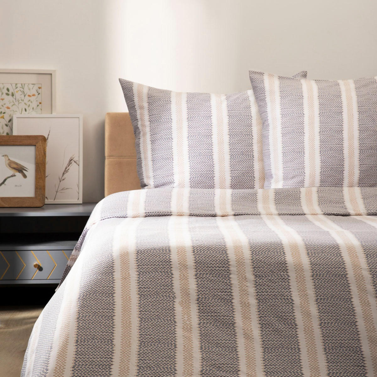 BETTWÄSCHE Garis 160/200 cm - Multicolor, Textil (160/200cm) - Homla