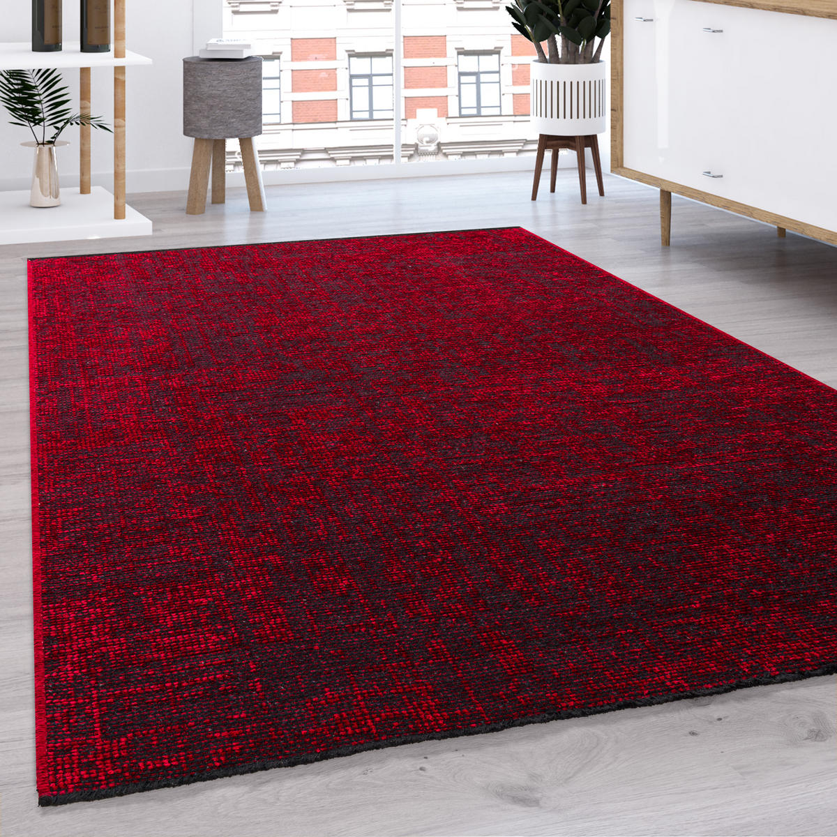KURZFLORTEPPICH 80/150 cm Melbourne 690 - Rot, Textil (80/150cm) - Paco Home