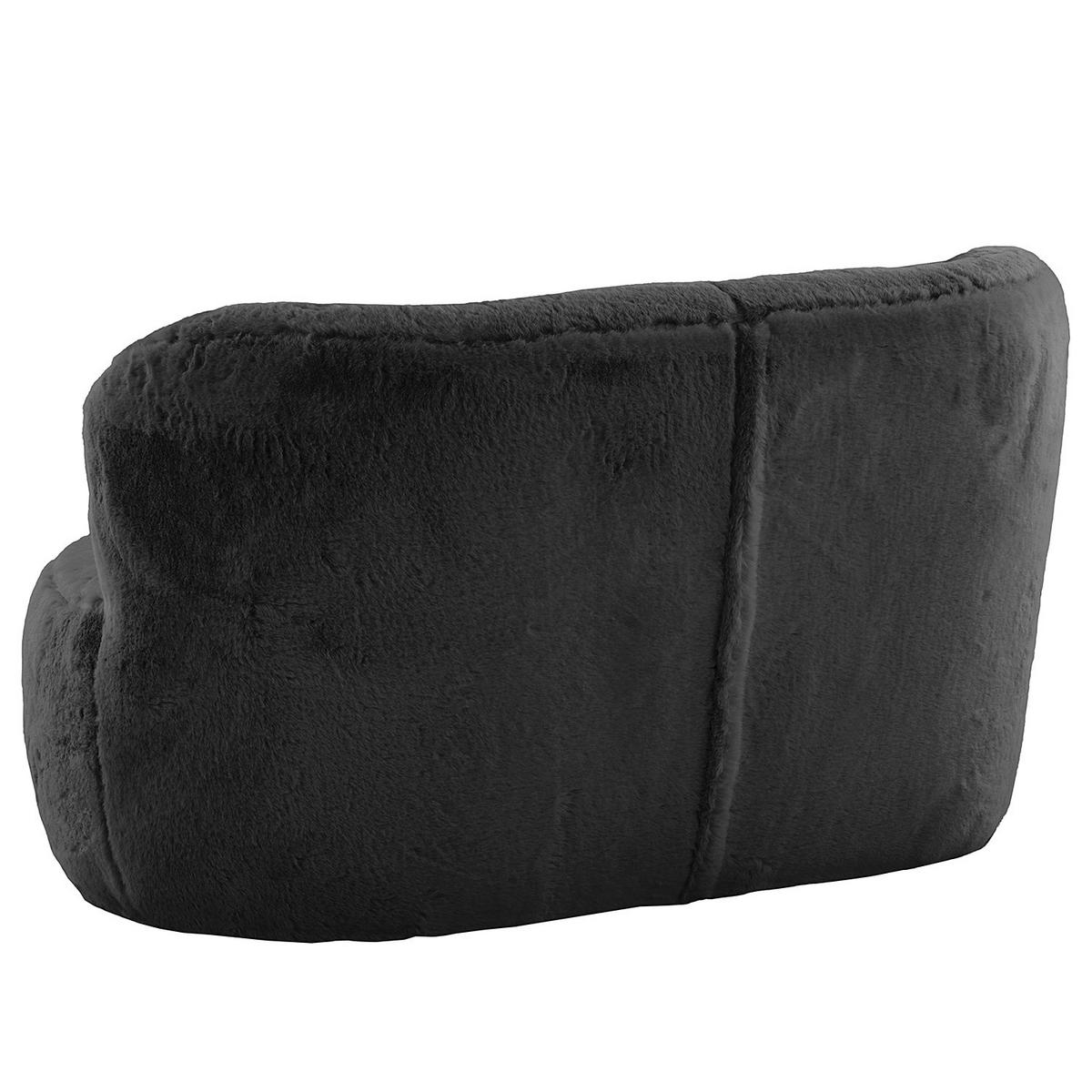 1,5-SITZER SOFA - Anthrazit/Schwarz, Kunststoff/Textil (134/75/84cm) - home24