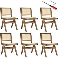 HOLZSTUHL 6er Set Lissy,48,5 x 53,5 x 83 cm, Belastbarkeit 120 kg,Eiche hell - Eichefarben, Holz (48.5/83/53.5cm) - tectake