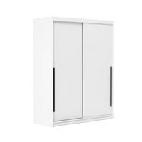 SCHIEBETÜRENSCHRANK SILENTE 160 cm mit Einlegeböden und Kleiderstange - Weiß, Holzwerkstoff (160/205/60cm) - Idohome