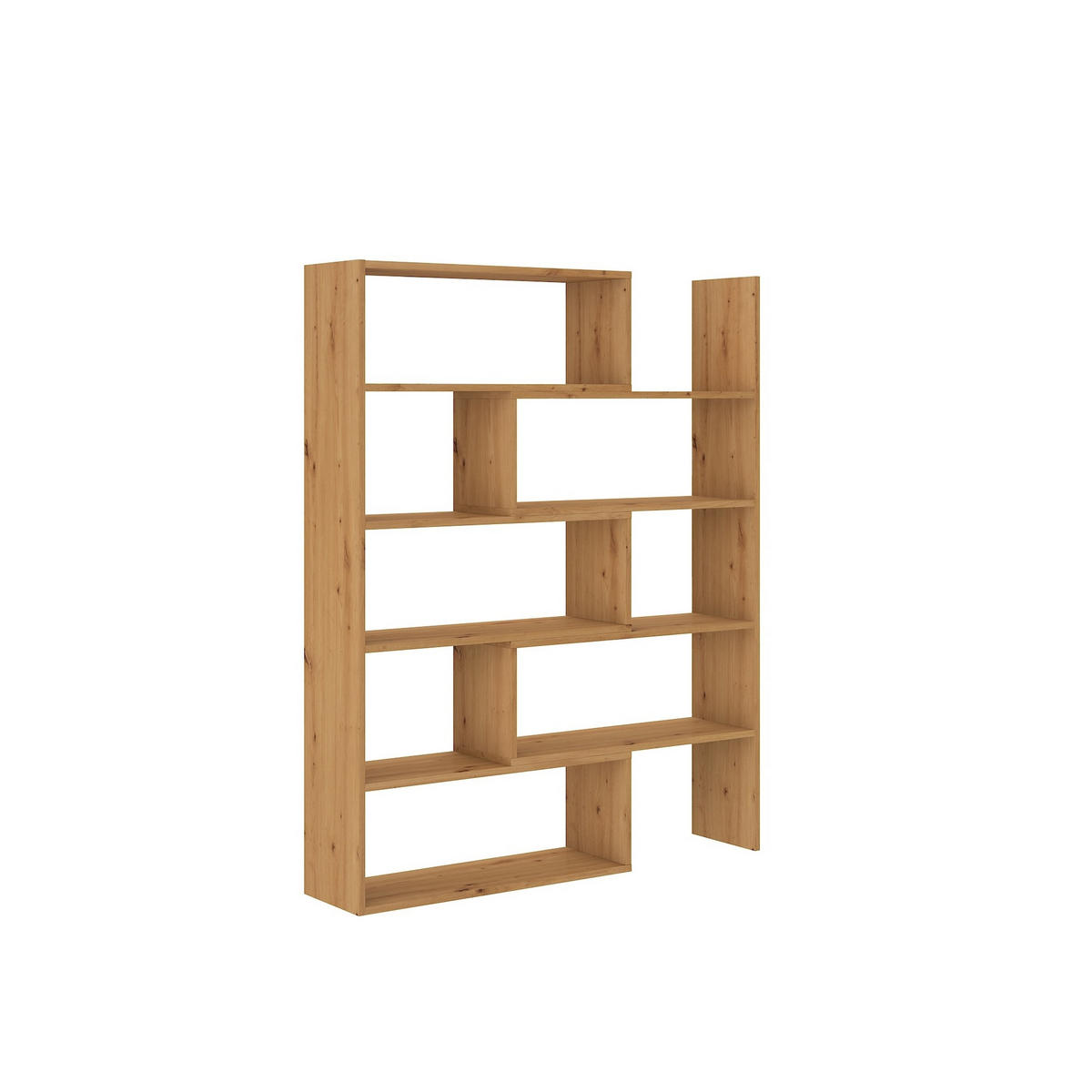 BÜCHERREGAL LORIS 72,5x24x138 cm, Regal Eiche Artisan - Eiche Artisan, Holzwerkstoff (72.5/138/24cm) - MASSENO