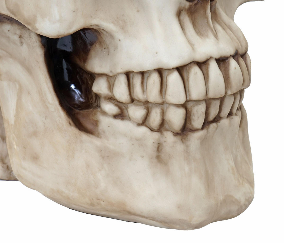 BEISTELLTISCH TOTENKOPF rund Beige - Beige, Stein (55/55/52cm) - MCW