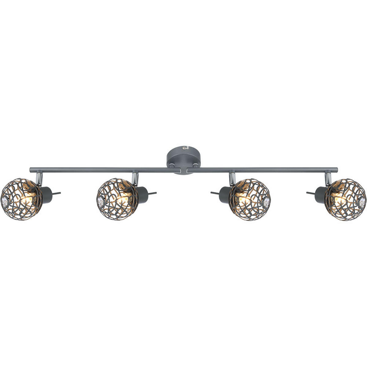 LED DECKENLEUCHTE MOSA Grau - Grau, Metall (71/8/14cm) - Globo Lighting