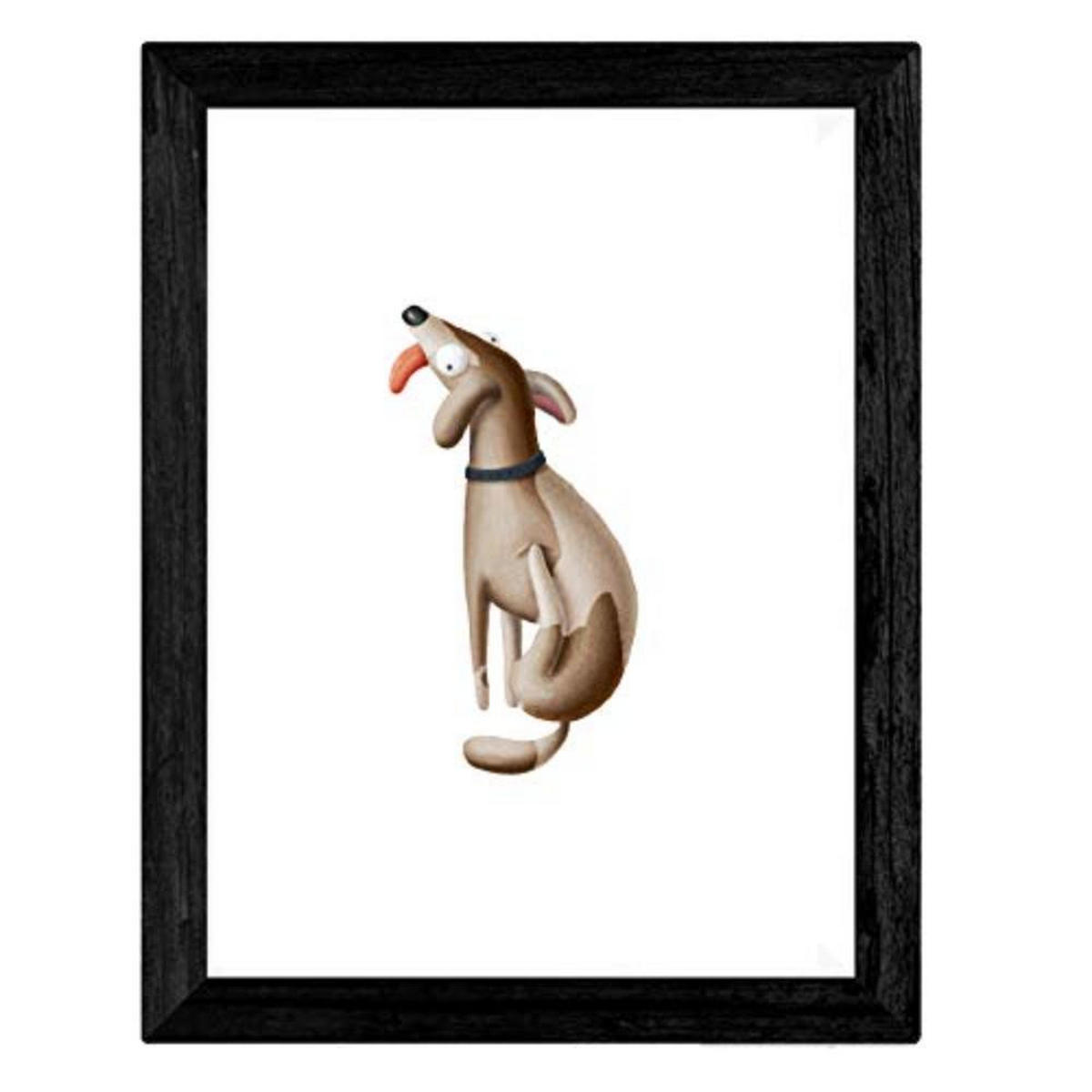 POSTER Set mit 4 Hunden abgelenkt A3 Rahmenlos - Klar, Papier (29.7/3cm) - Nacnic