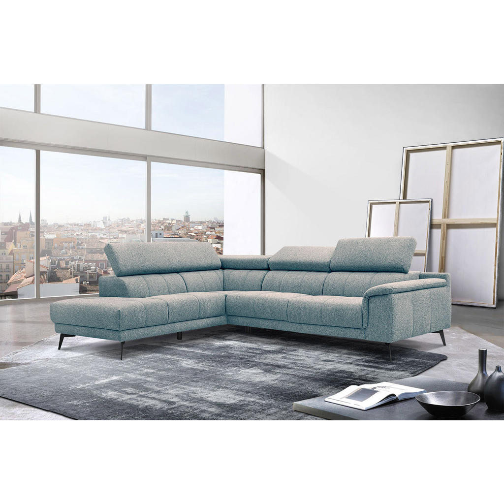 Thumbnail - Courtois Laville Ecksofa, Mintgrün, Textil, L-Form, Ottomane links,L-Form, 269x158 cm, Wohnzimmer, Sofas & Couches, Wohn...