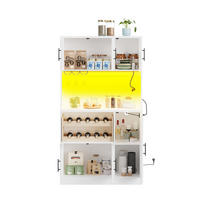 BUFFET 100/180/40 cm Weiß aus MDF mit RGB-LED und Steckdosenleiste - Weiß, Holzwerkstoff (40/180/100cm) - OKMYHOME