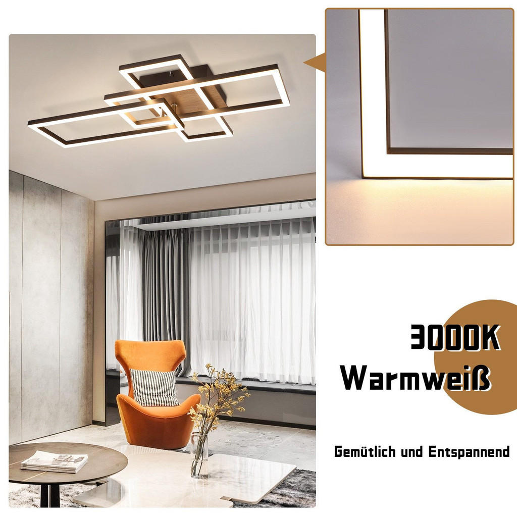 Thumbnail - Nettlife Led-Deckenleuchte, Schwarz, Metall, 35x9.5x64.3 cm, Lampen & Leuchten, LED Beleuchtung, LED-Deckenleuchten
