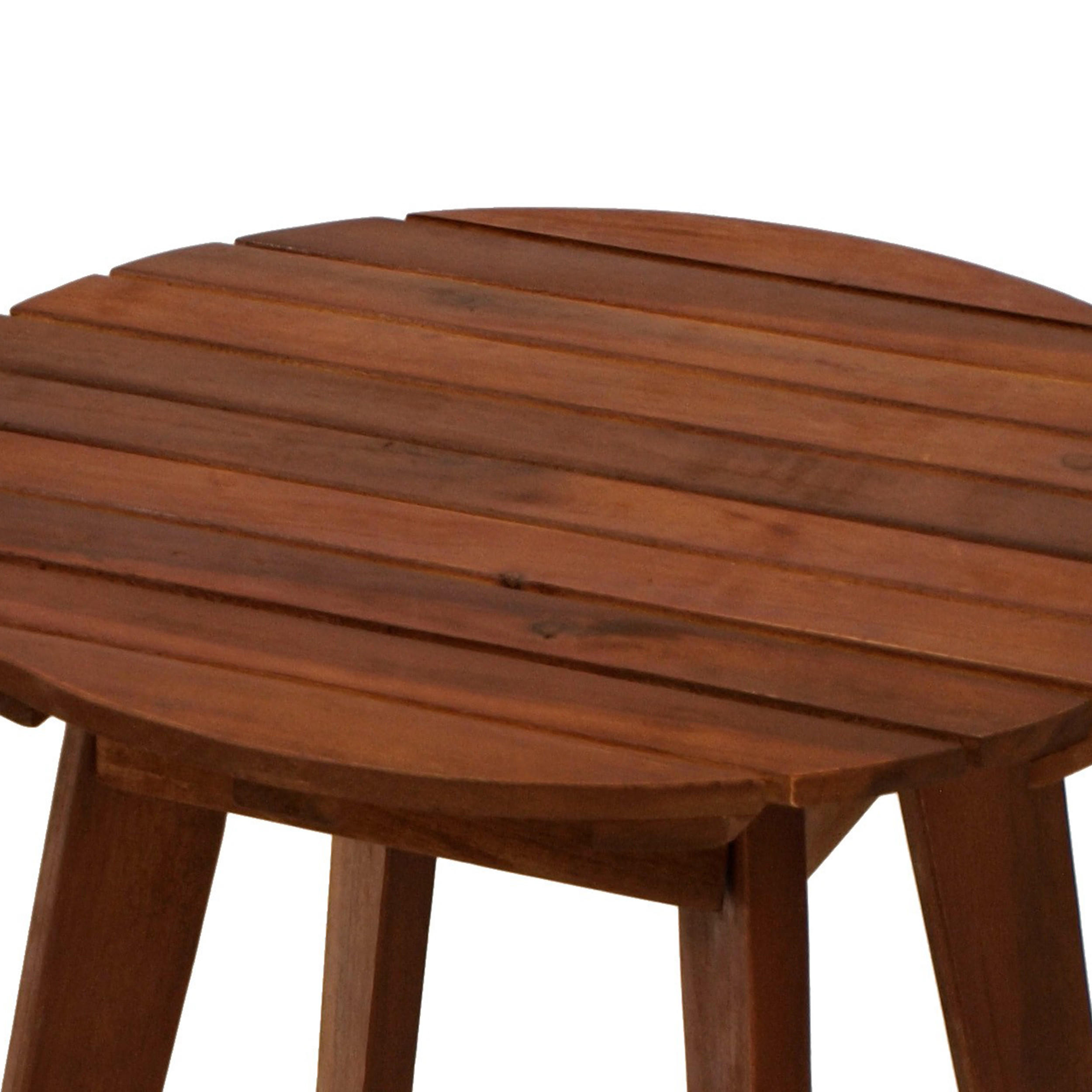 BEISTELLTISCH Plymouth - Gartentisch 40cm rund - Akazie geölt - Braun, Holz (40/40/50cm) - TPFGarden