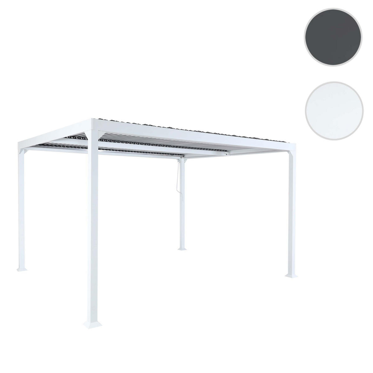 PERGOLA Weiß - Weiß, Metall (306/224/368cm) - MCW