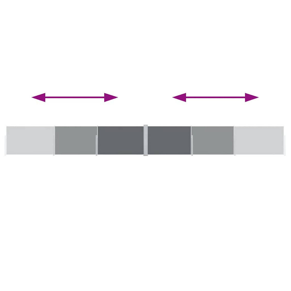 AUSZIEHBARE Seitenmarkise Anthrazit 120/1000 Cm - Anthrazit, Textil (1000/120/1000cm) - vidaXL