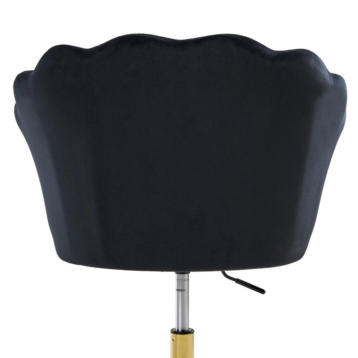 SCHREIBTISCHSTUHL Schwarz Monticello - Goldfarben/Schwarz, Textil (60/79/60cm) - Beliani