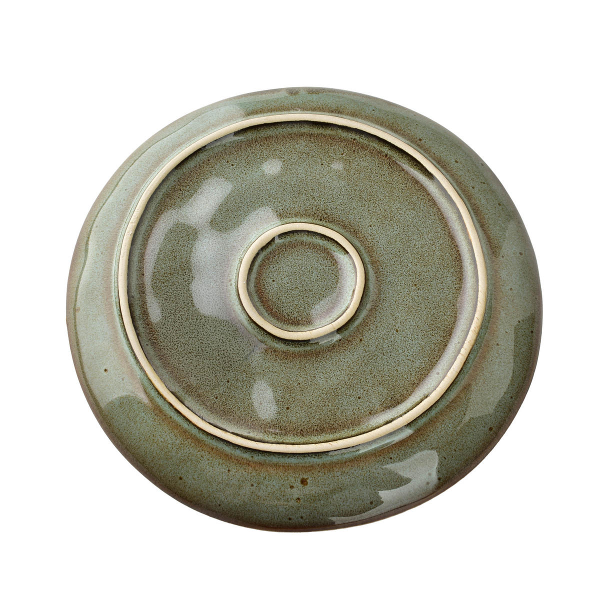 DESSERTTELLER Basic Nature Grün 21x21x2 cm Keramik - Grün, Keramik (21/21/2cm) - Mondex