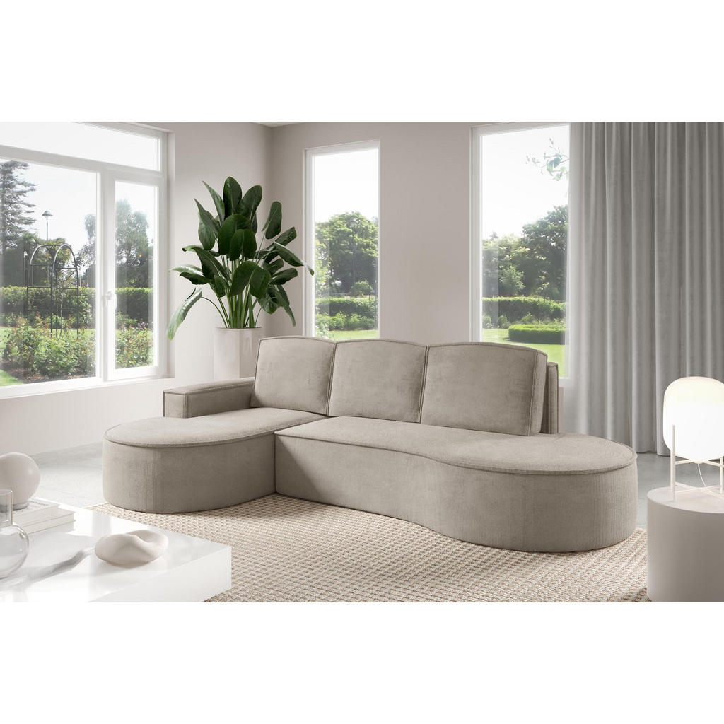 Thumbnail - Bettso Ecksofa, Beige, Holzwerkstoff, Textil, L-Form, 277x157 cm, Wohnzimmer, Sofas & Couches, Wohnlandschaften, Ecksofa...