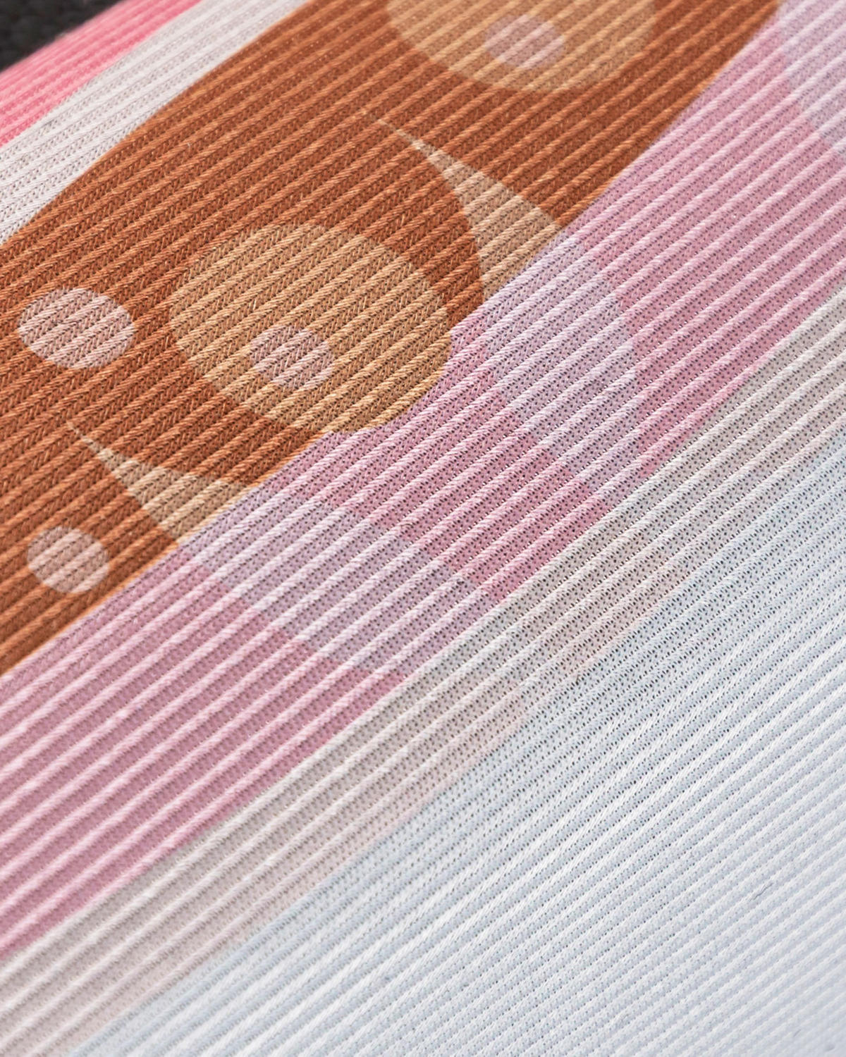 KINDERTEPPICH Bambini Orsetto Mazovia Rund Ø100cm Weiß Rosa Teddybär Kurzflor - Pink, Textil (100/100cm) - Mazovia