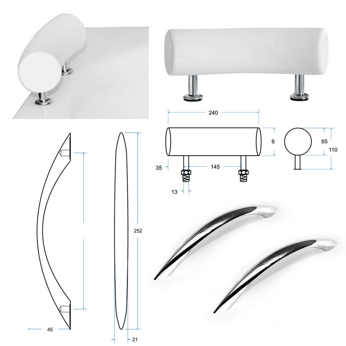BADEWANNE Eckwanne MILENA PREMIUM 150/70 Links Ablauf & Füße - Weiß, Kunststoff (70/53.5/150cm) - bad land
