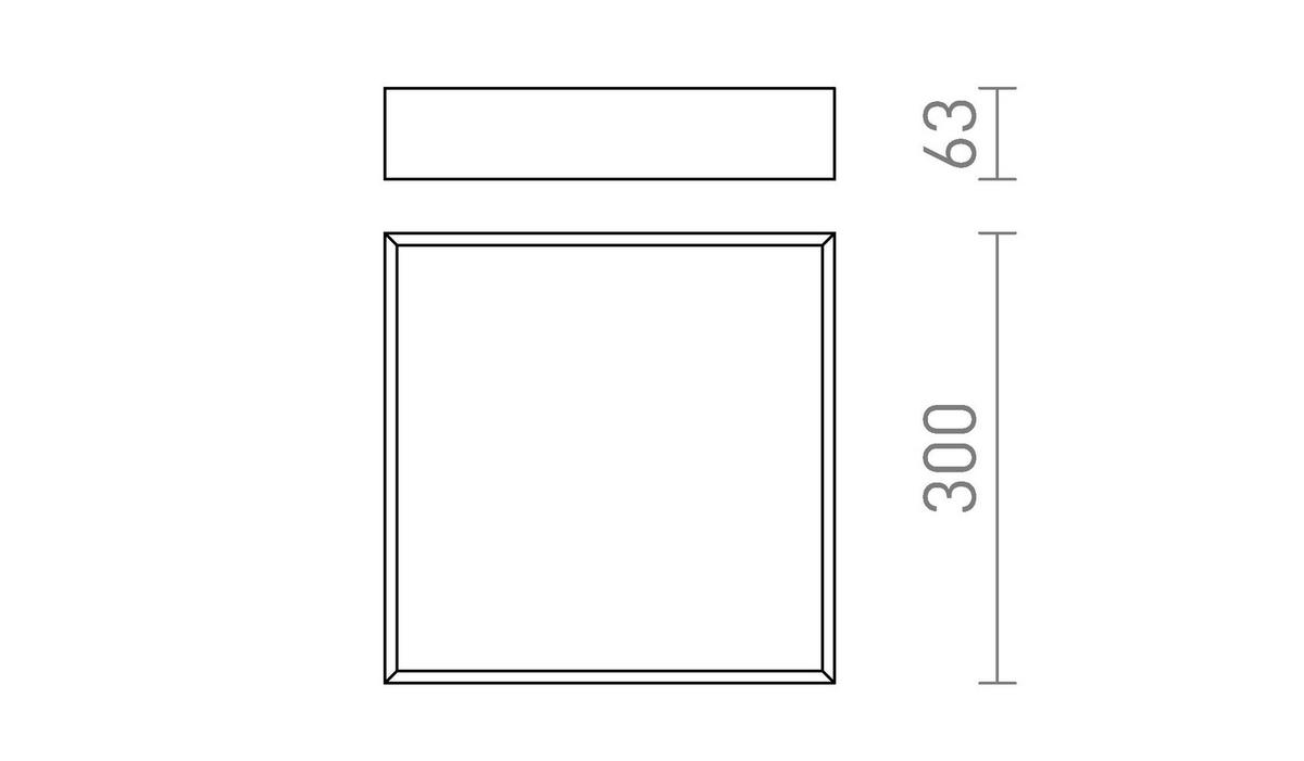DECKENLEUCHTE MERANO LED 30 Chrom 16 W IP44 - Chromfarben, Metall (30/30/63cm) - Rendl
