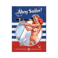 MAGNET 6/8 cm Pin Up Ahoy Sailor - Multicolor, Metall (6/8/0.1cm) - Nostalgic-Art