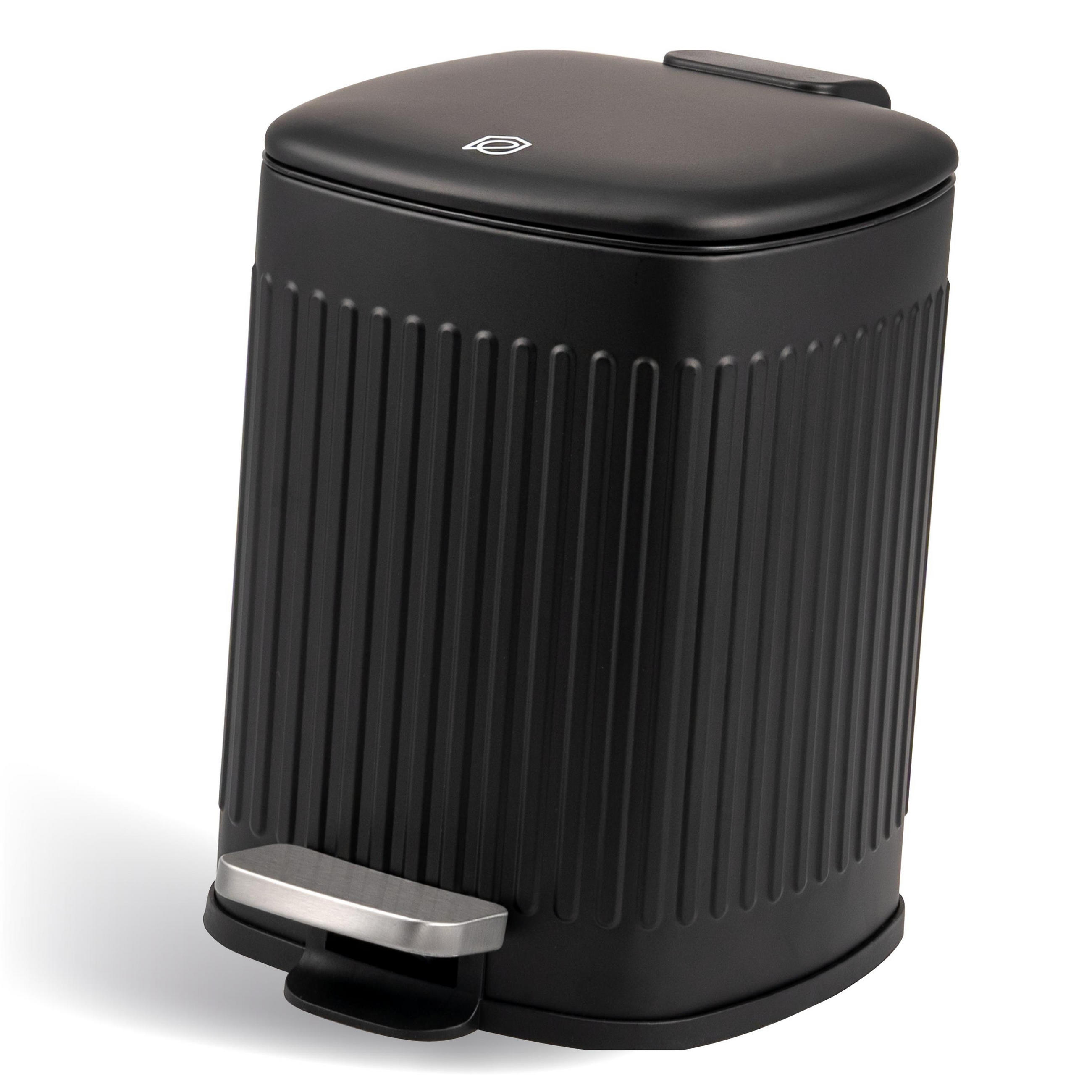 KOSMETIKEIMER 6 Liter, schwarz - Schwarz, Metall (20/27/27cm) - eluno