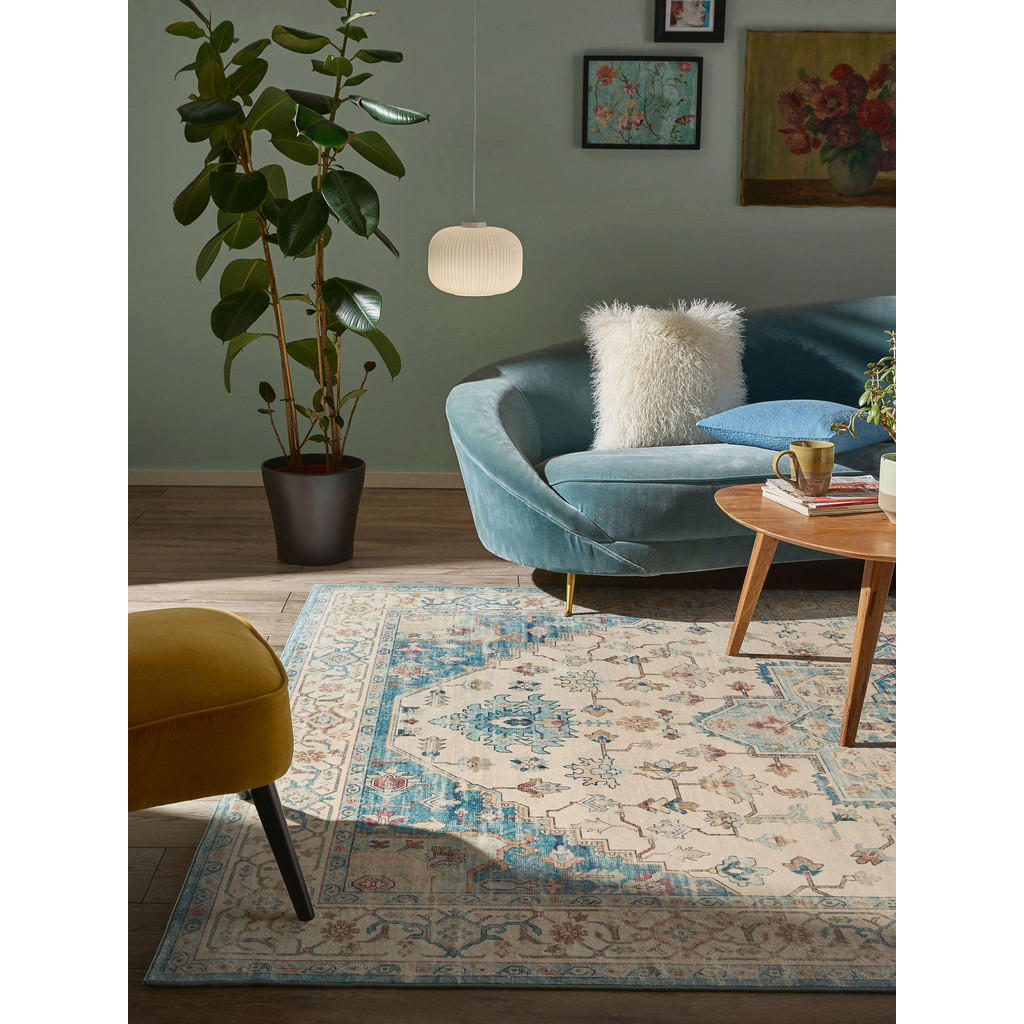 Thumbnail - benuta Nest Vintage-Teppich, Mehrfarbig, Blau, Kunststoff, Vintage, Rechteckig, 200x300 cm, Oeko-Tex® Standard 100, für ...