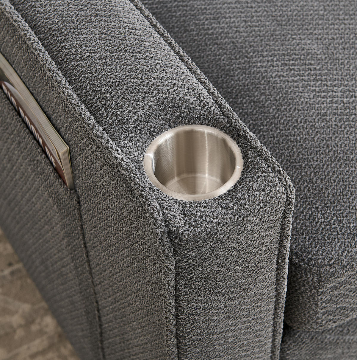 SCHLAFSOFA 3-in-1 mit USB-Ladeports Dark Gray - Dunkelgrau, Holz (134/73/195cm) - Meubliv