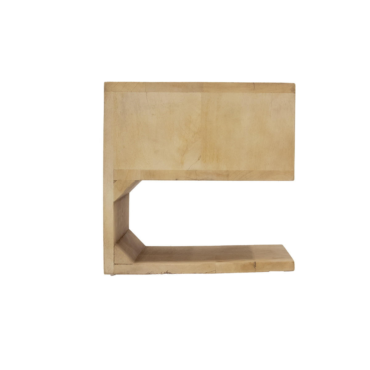 NACHTTISCH schwebend aus Holz, natürlich - Braun, Holz (45/30/30cm) - Giga Meubel