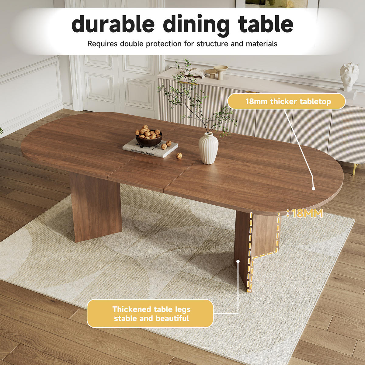 AUSZIEHTISCH 140/180x90cm 6-8 Pers. Walnuss - Walnussfarben, Holzwerkstoff (90/180/75cm) - FLIEKS