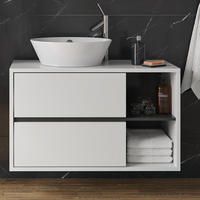 WASCHBECKENUNTERSCHRANK Viola Weiß 100 x 60 cm - Weiß, Holzwerkstoff (100/60/45.5cm) - Vicco