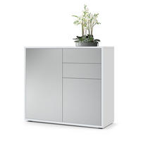 KOMMODE Ben Front in Hellgrau Seidenmatt - Greige, Holzwerkstoff (79/74/36cm) - Vladon