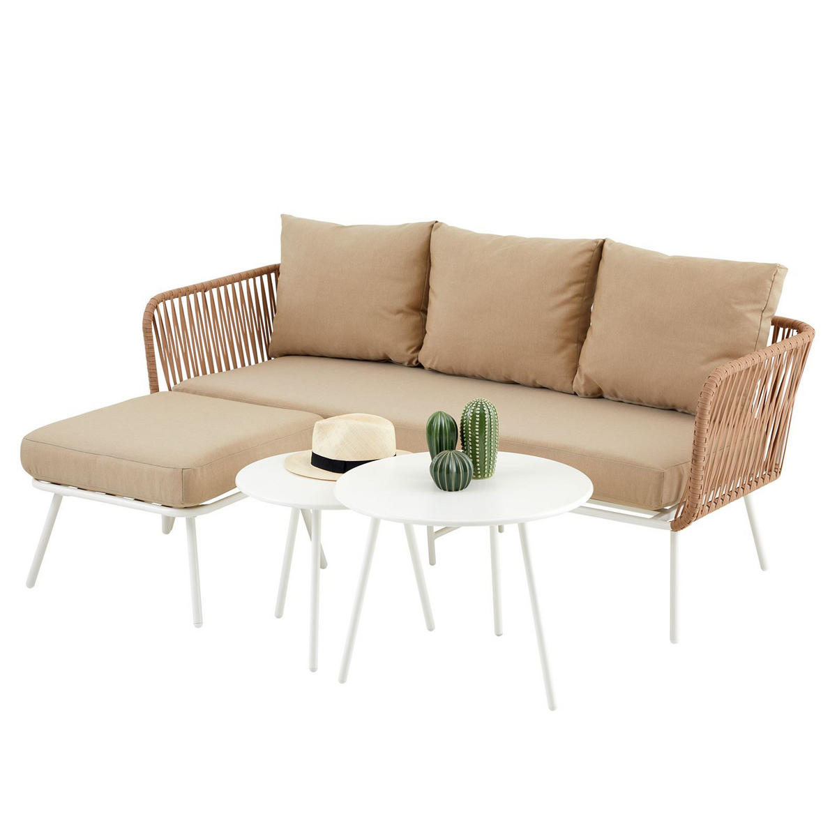 GARTENMÖBEL MYKONOS - Beige, Metall - IDIMEX