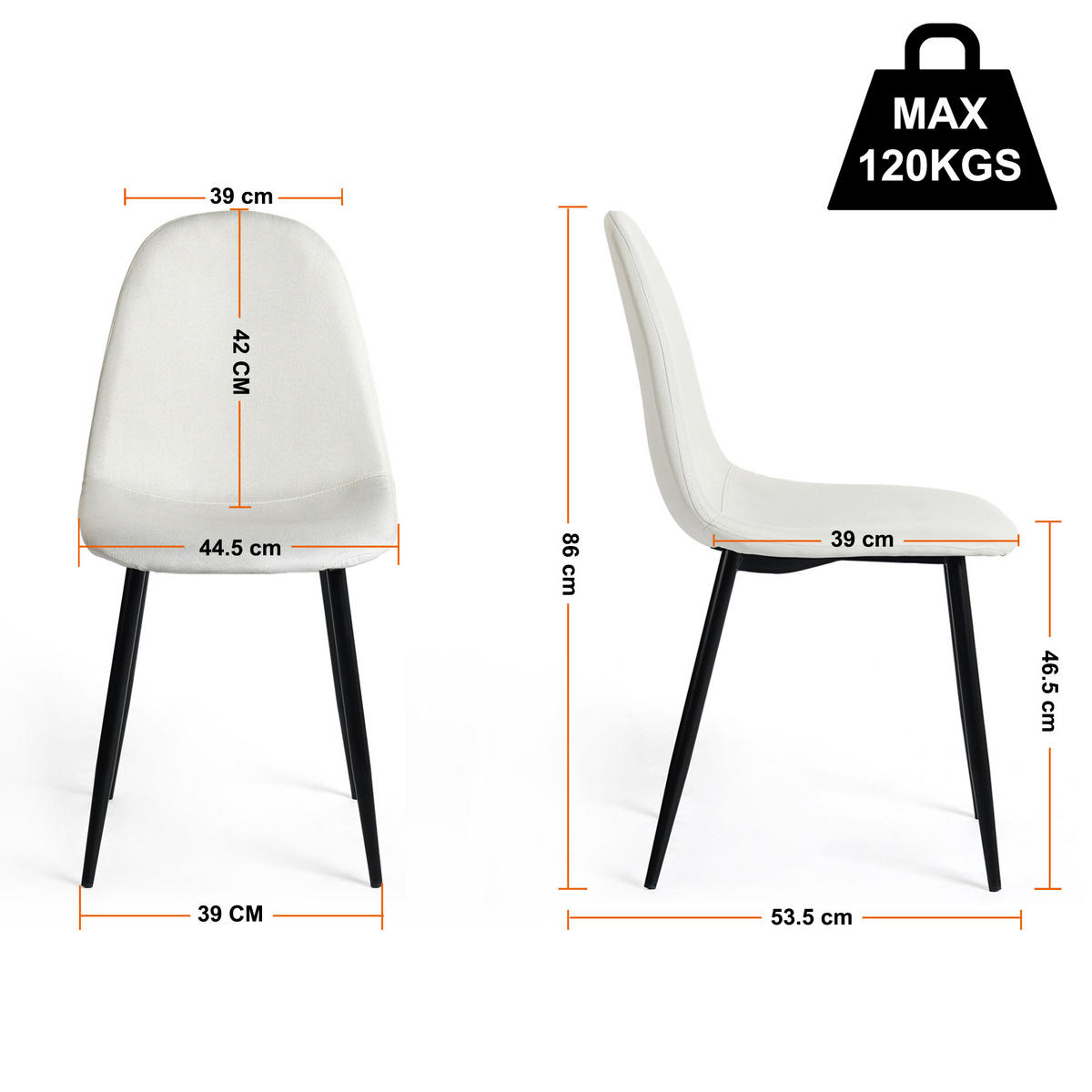 ESSTISCH SET mit rund 1 Tisch Marmoroptik & 4 Stoffstühle Beige - Weiß, Holzwerkstoff/Textil (110/74/65cm) - Urban Meuble