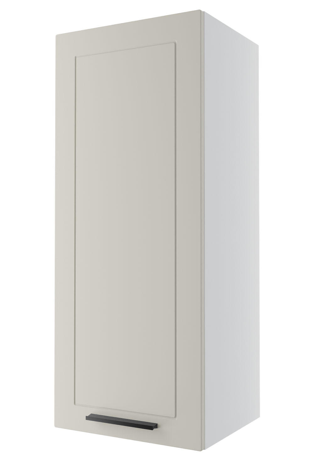KÜCHENHÄNGESCHRANK Kvantum W4/40 Vanille Matt / Weiß Matt 40 / 32,5 / 96cm - Creme/Weiß, Holz/Holzwerkstoff (40/96/32.5cm) - Feldmann-Wohnen