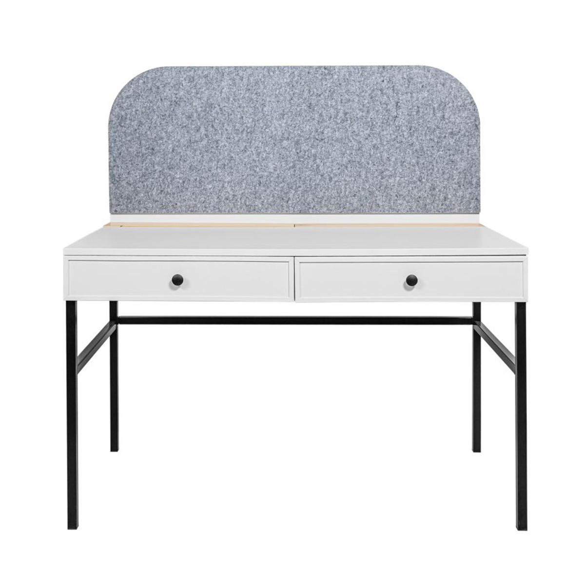 PSACÍ STŮL Lumi Černobílý - bílá, kompozitní dřevo (64/120/126.5cm) - Petits-meubles