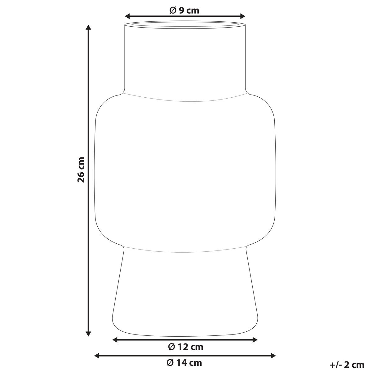 BLUMENVASE Glas grau Megalo - Grau, Glas (26cm) - Beliani