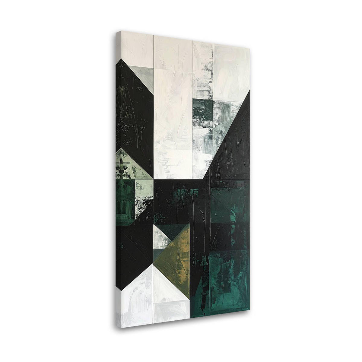 LEINWANDBILD 3D und geometrisch 50x100cm - Grün, Textil (50/100cm) - Feeby