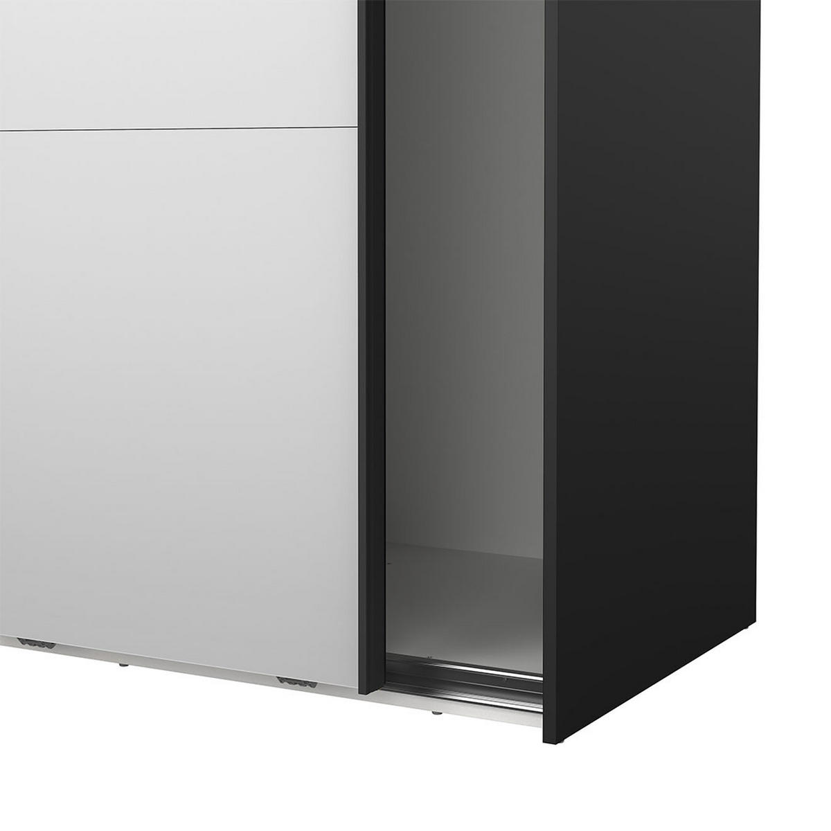 SCHIEBETÜRENSCHRANK, Catania, Schwarz, Holzwerkstoff, 119 x 67 x 221 cm - Schwarz, Holzwerkstoff (119/221/67cm) - ebuy24