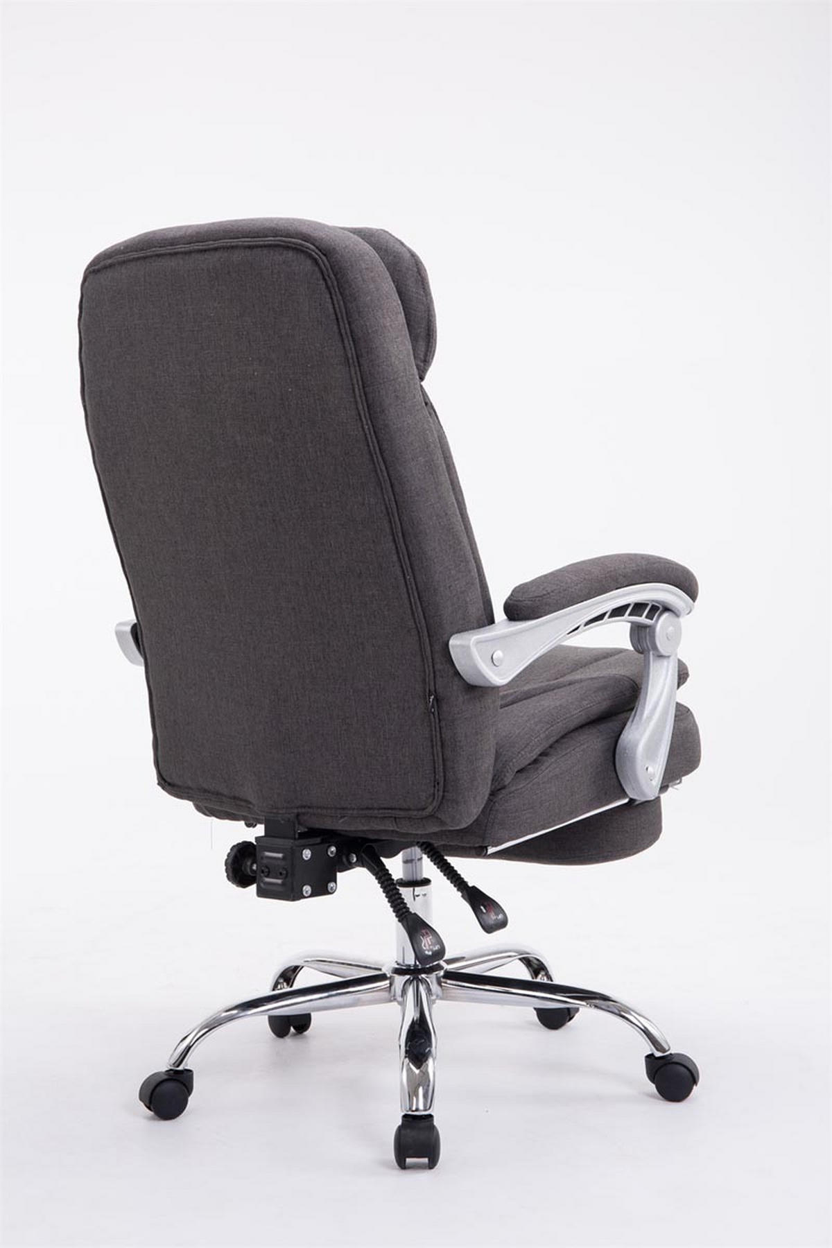 BÜROSTUHL XL Troja, Stoff Dunkelgrau - Dunkelgrau, Textil/Metall (67/122/67cm) - TPFLiving