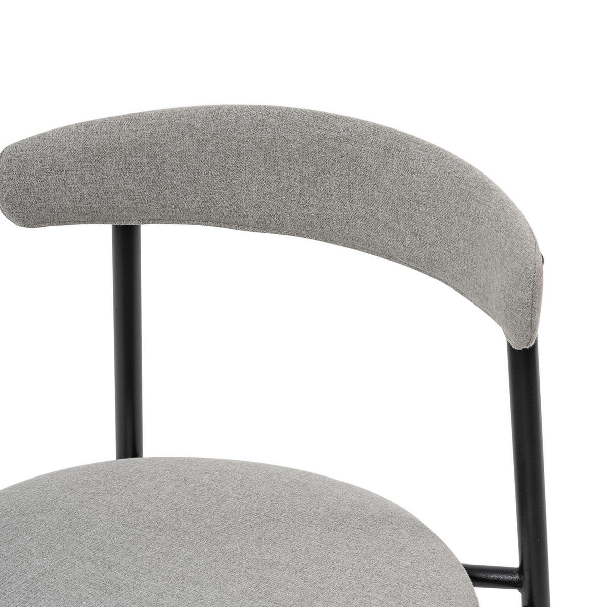 ESSZIMMERSTÜHLE - 2er-Set - Schwarz/Grau, Textil (54/73/48cm) - home24