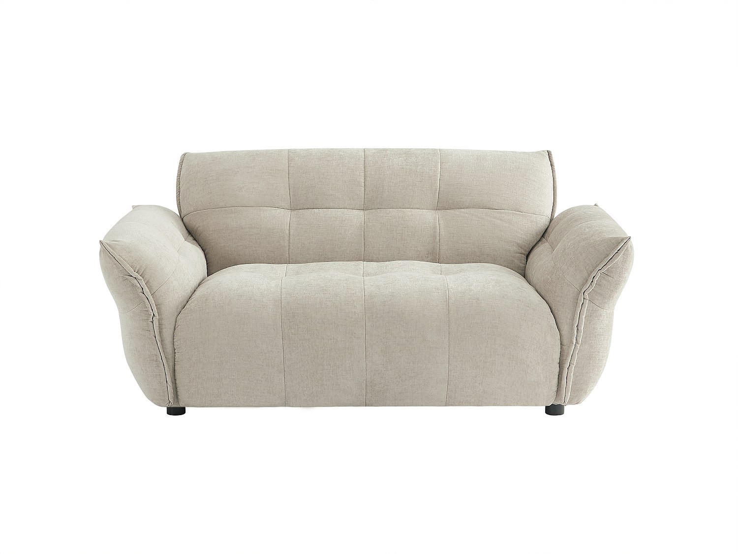 SOFA - 2 Personen - stoff - beige Napizo - Beige, Holz/Textil (170/79/89cm) - Vente-Unique