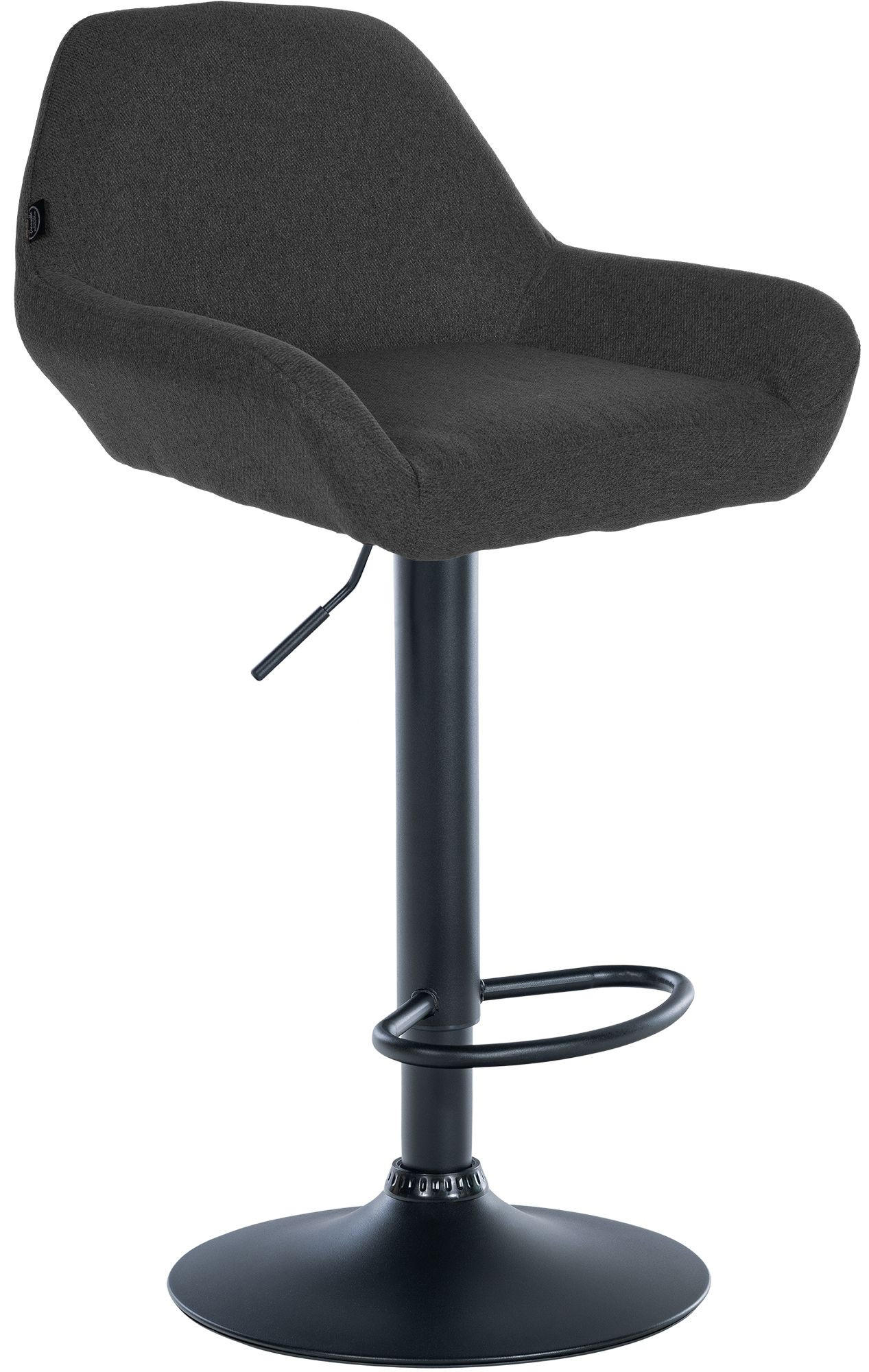 BARHOCKER Stoff dunkelgrau - Dunkelgrau/Schwarz, Textil/Metall (51/89/52cm) - CLP
