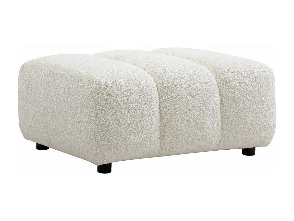 SITZHOCKER - 1 Person - stoff - gebrochenes weiß Jutini - Weiß, Kunststoff/Textil (92/45/84cm) - Vente-Unique