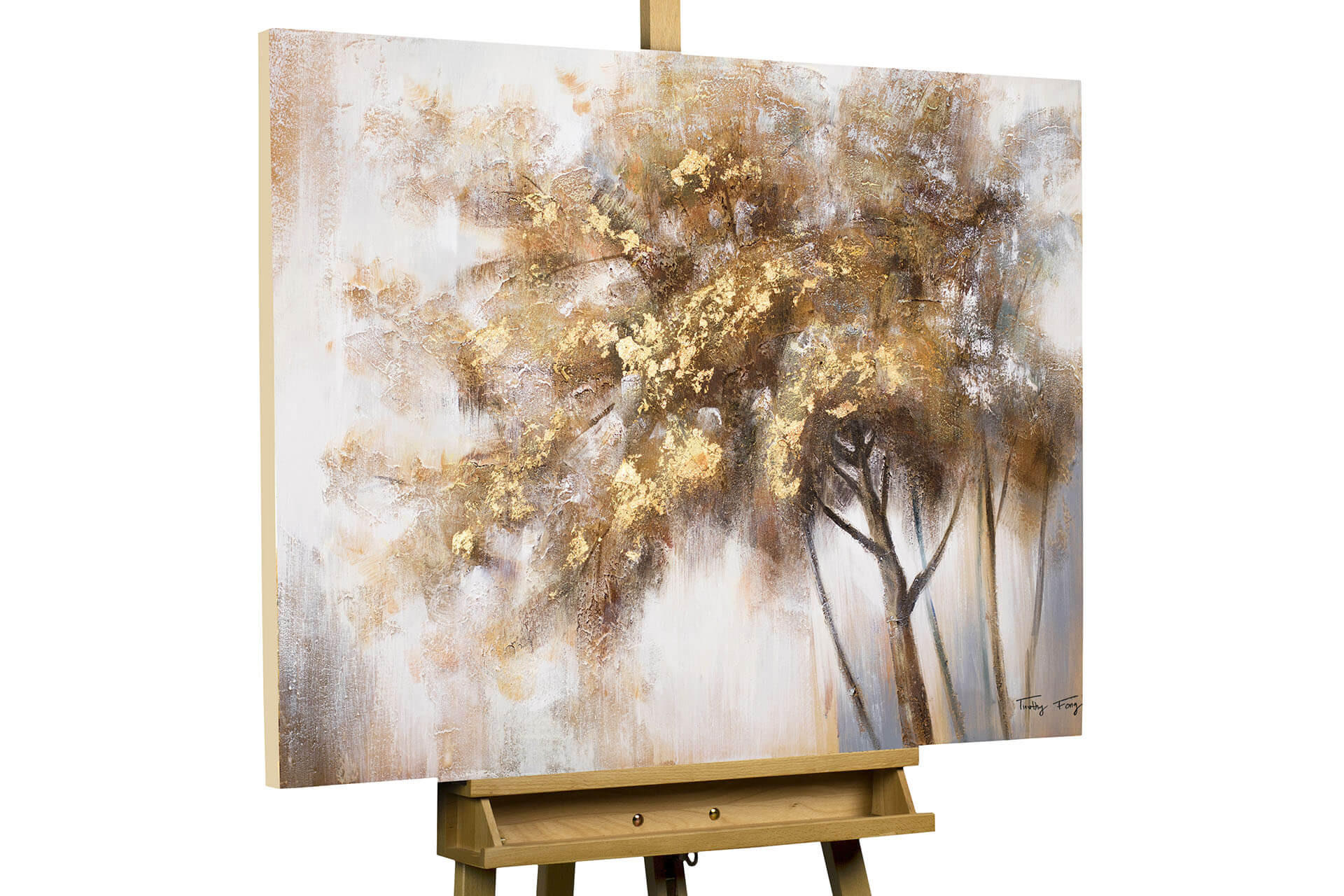 ÖLGEMÄLDE 100/75 cm - Beige/Braun, Holz/Textil (100/75cm) - KUNSTLOFT