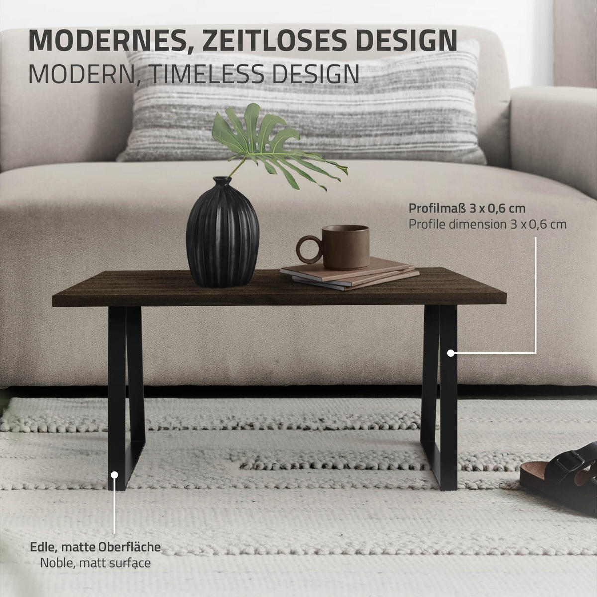 SADA 2 kusů nohou ke stolu 28,5 x V 40 cm, tvar X, černá - černá, kov (28.5/40.5/7cm) - ML-DESIGN