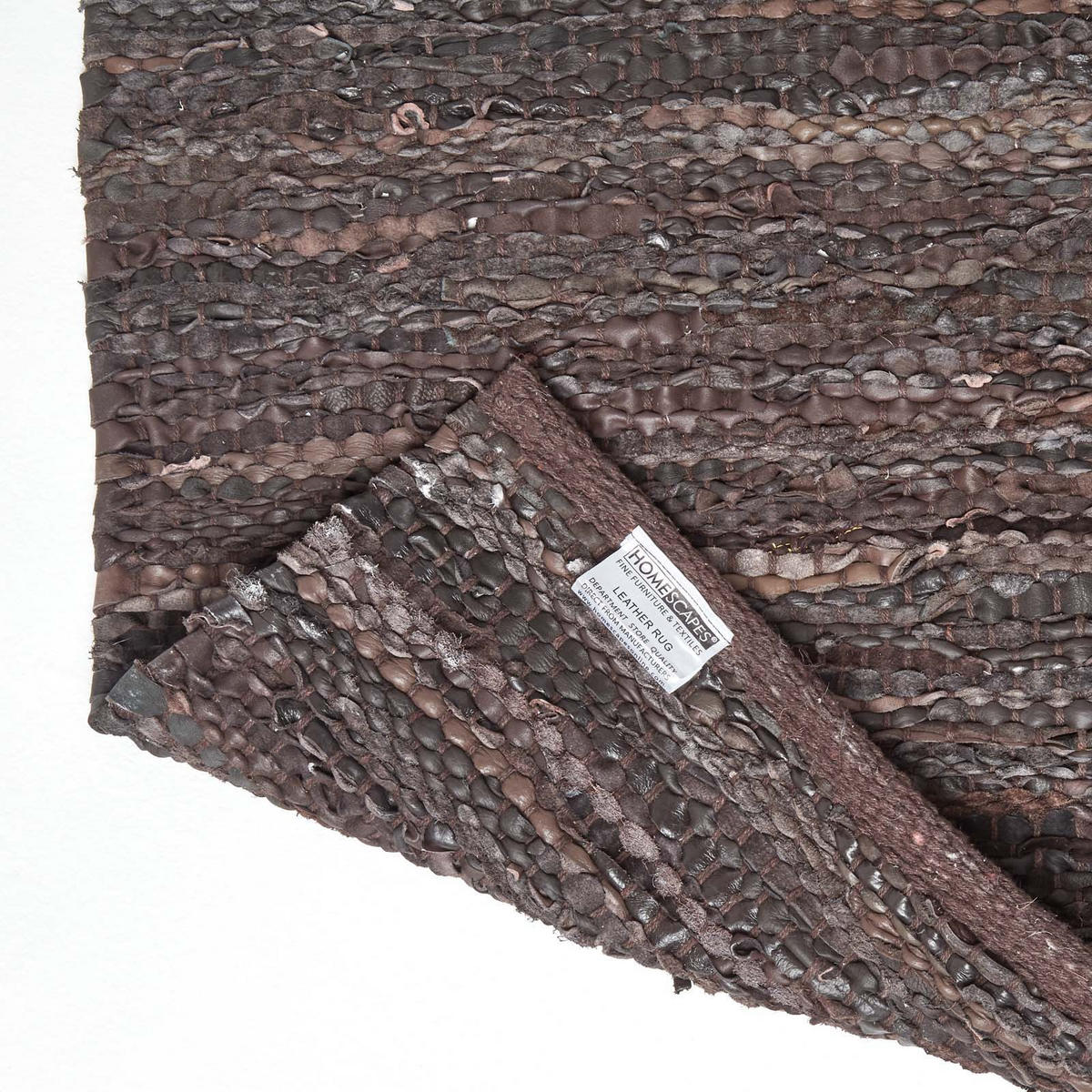 LEDERTEPPICH Denver gewebt 150/240 cm - Braun, Leder (150/240cm) - Homescapes