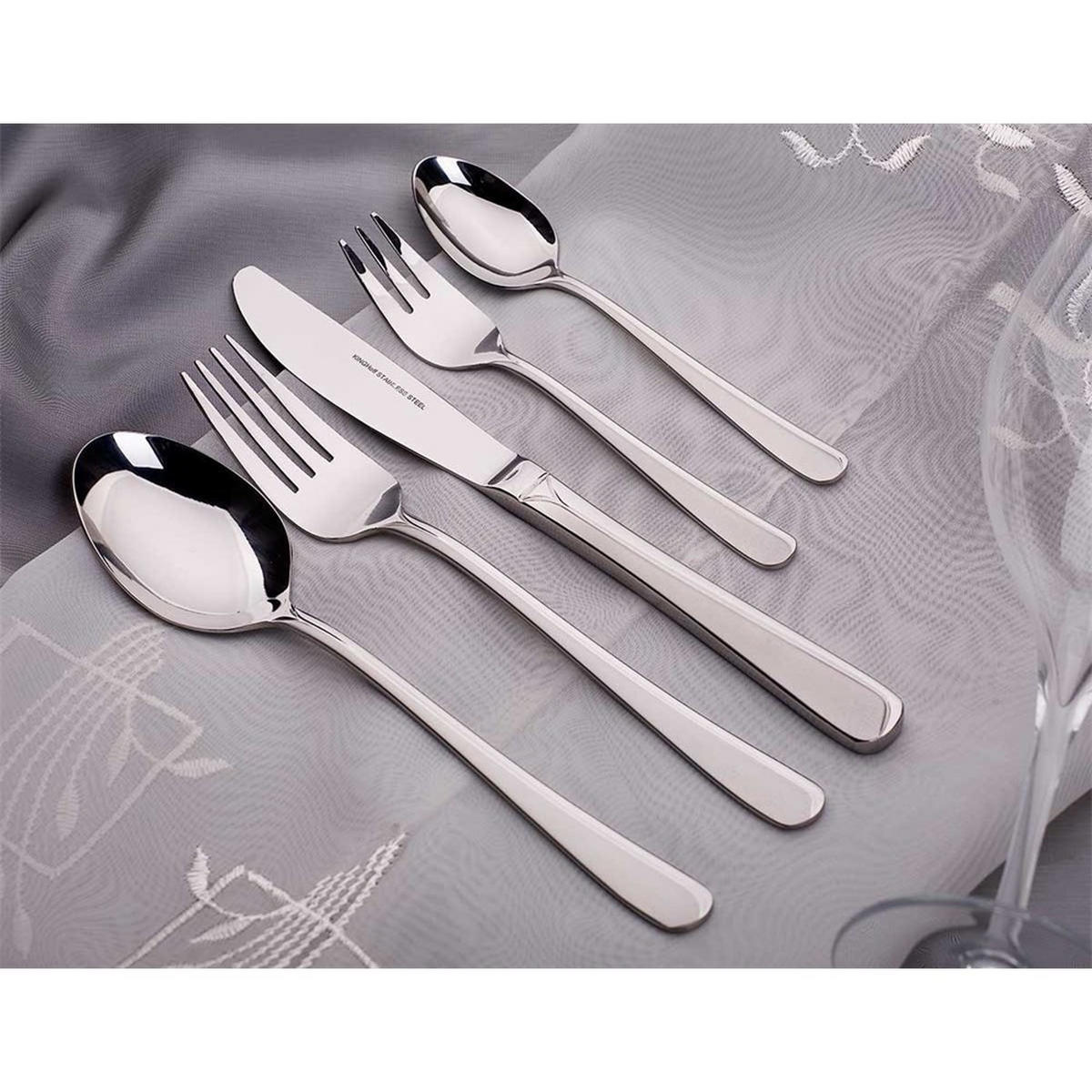 BESTECKSET Silber 21/2/2 cm KH3561 - Silberfarben, Metall - Kinghoff 