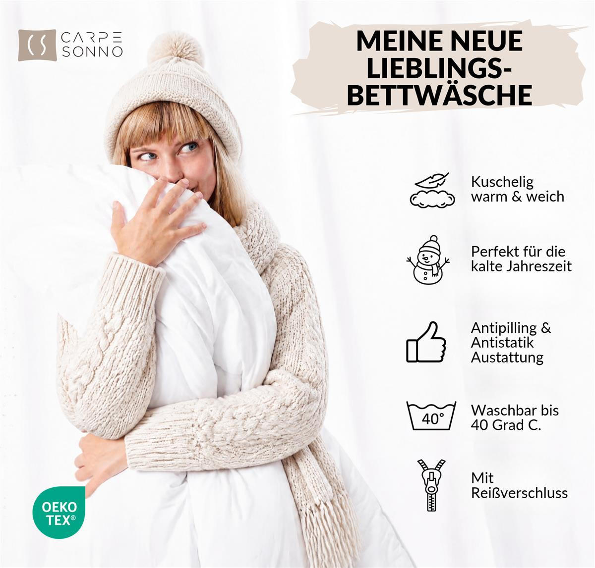 FLEECE-KINDERBETTWÄSCHE 135x200 für Kinder - Warme Kinder Winter Bettwäsche aus Polyester - Pandas - Grün, Textil (135/200cm) - Carpe Sonno