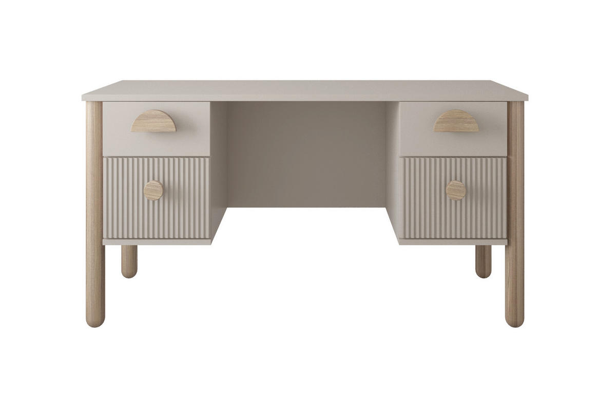 KINDERSCHREIBTISCH Bebella - Beige, Naturmaterialien (53/74/140cm) - kiki design