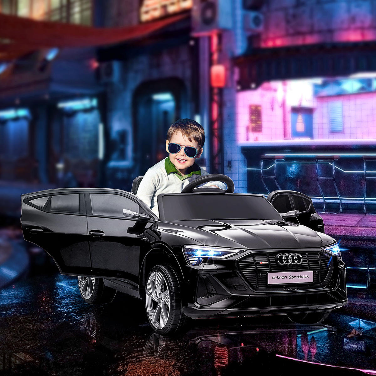 ELEKTRO-KINDERAUTO DE-13006 2,4G Fernbedienung Schwarz - Schwarz, Kunststoff (108/60/47cm) - ComfortXL